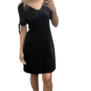 NWT Level 99 Alexis Faux Suede Western Dress Black Sz M